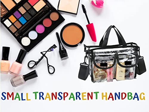 Image of LYF5STAR Transparent Makeup Organizer Handbag | Clear Cosmetic Bag for Travel & Home | Waterproof Toiletry & Under Garments Pouch | Lightweight Handy Storage Case | 32x22x10 CM | Pack of 1