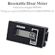 Jayron Resettable Hour Meter Gauge (AC 85-250V/DC 60-150V) Snap-In-Design Daten sammeln Wasserdicht für Rasenmäher Generator Club Car Golfwagen ATV und die meisten Kraftgeräte (JR-HM037BH)