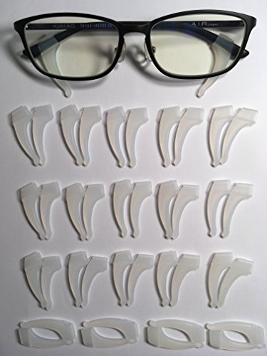 Keepons 20 PAIRS Superstretch White Prevent Eyeglass Slipping Anti Slip Anti Slide Eyewear Sunglasses Spectacles Glasses Temple Tips Sports Ear Hooks Sleeves Retainer