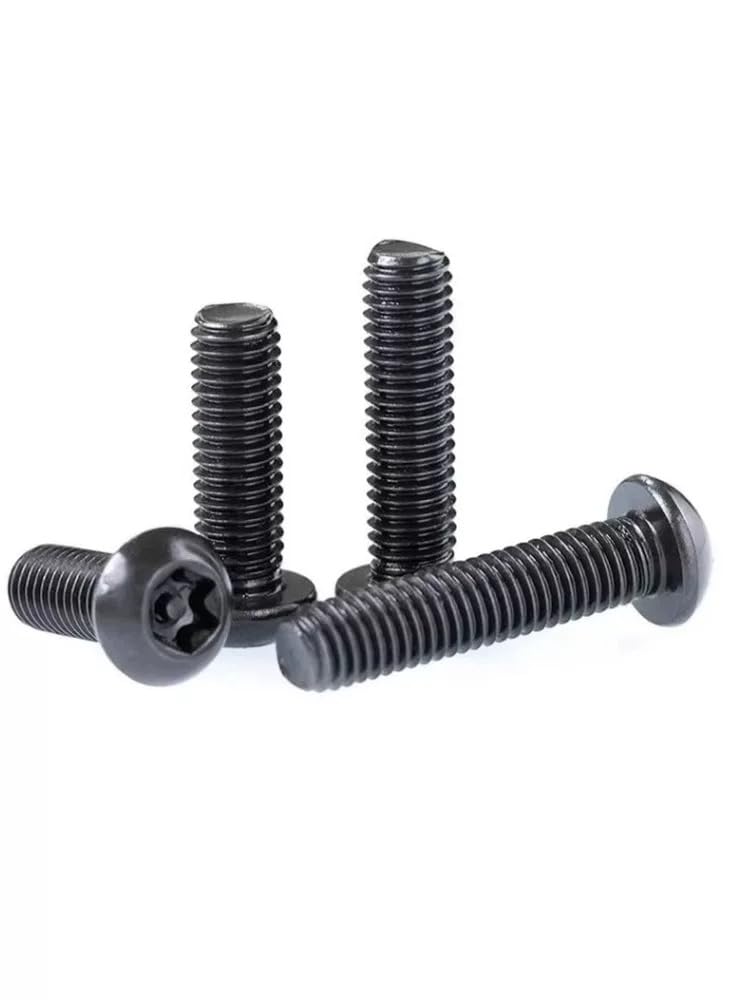 M3 M4 M5 M6 M8 M10 Lega Nera 10,9 Acciaio Torx Testa Pulsante Torx Viti Bulloni (100,M6 x 1.0 x 16mm)