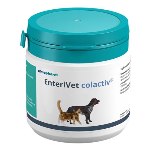 almapharm EnteriVet colactiv | 100 g | Ergänzungsfuttermittel für Katzen & kleine Hunde | Quellstoffe für geregelten Kotabsatz