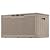 Greesum 100 Gallon Resin Patio Storage Box for Garden Tools, Outdoor Furniture Cushions, Pool Supplies, Light Brown