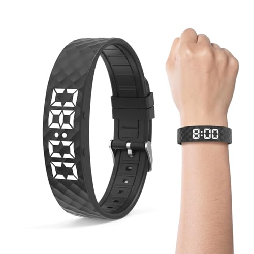 AAFGVC Vespire Wecker Armband Original, Vibrationswecker Armband für Tiefschläfer, Pro Sleep Vibrations Wecker mit Schlafphasen-Erkennung und 10 Alarmen, Geräuschlos Aufwachen (Schwarz)