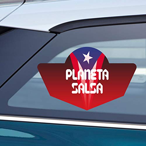Makoroni PLANETA Salsa Puerto Rican Flag, CAR Magnet-Magnetic Bumper Sticker 4x6 or 6x9 inc., DesO62