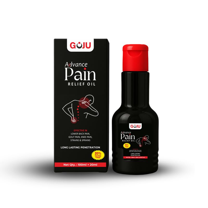 Goju Natural Advance Pain Relief Oil | Relief for Body, Muscle, Neck, Back, Knee, and Joint Pain | Long-Lasting Formula | 100% Ayurvedic Herbal Massage Oil (Pack Of 1) - 120ml-image-5