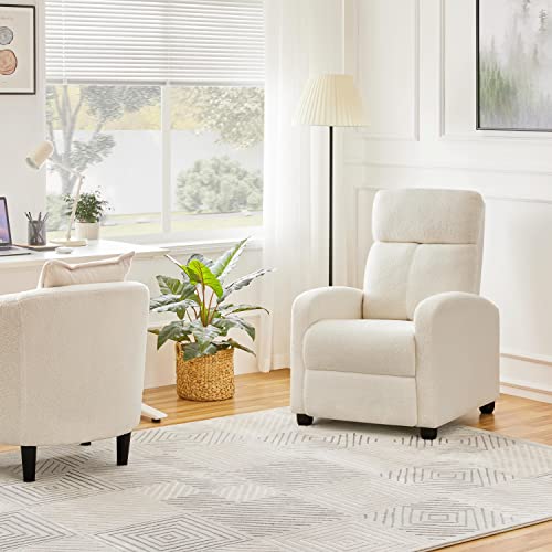 Yaheetech Boucle Recliner Chair GoTinySpace