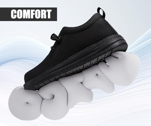 Image of LARNMERN Slip On Steel Toe Shoes Men Loafers Work Safety Tennis Sneakers | Lightweight, Comfortable, Walking, Wide, Hands Free, Lounging, House, Mechanic, Construction, Casual, Dress, Office, 0utdoor
