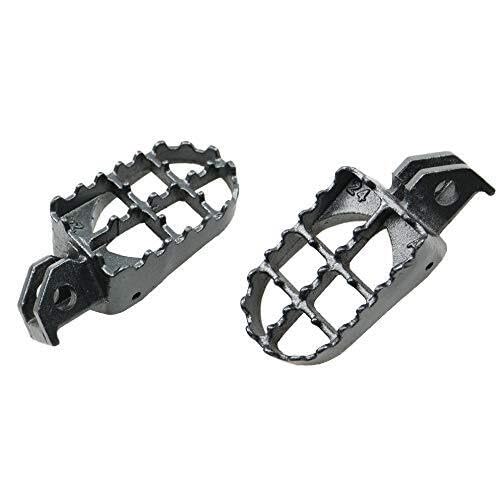 Repose-pieds moto cross gris en acier compatible Suzuki RM 85 DRZ 125