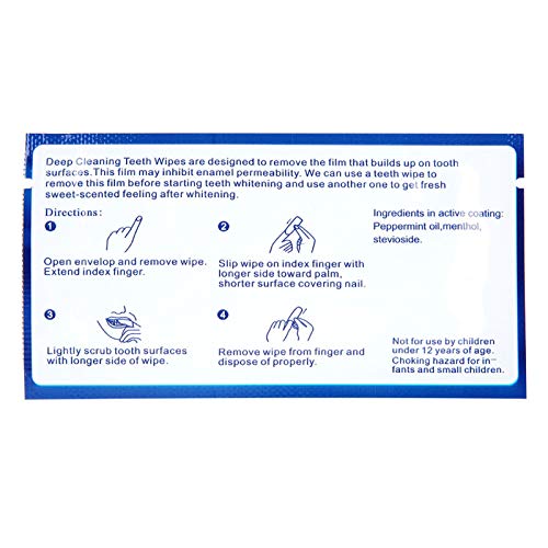 Image of Oral Deep Cleaning Teeth Clean Wipes, 50Pcs Cleaning Cloth Tooth Wipes, Portable Teeth Whitening Tool for Fresh Oral