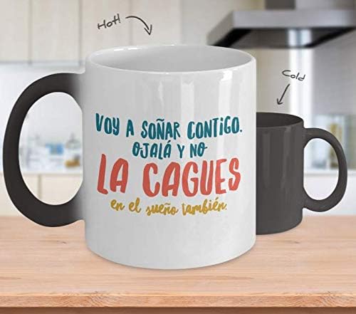 Taza de Cafe No la Cagues Vaso, taza café divertidas, tazas personalizadas, taza de café inspiradoras, taza con mensajes positivos.