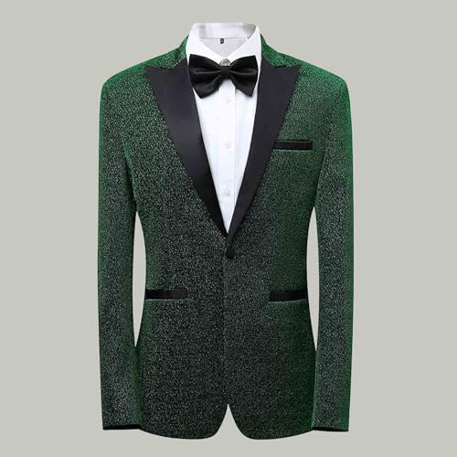 Men's Blazers Long Sleeve Dress One Button Color Patchwork Suit Coat Fashion Sequin Cocktail Jacket Wedding Perform Wear2