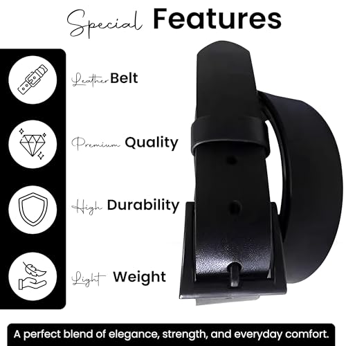 1 3/8" Genuine Italian Leather, Vegetable Tanned Belt for Men and Women | Airport & TSA Friendly, No Buckle Hassle2