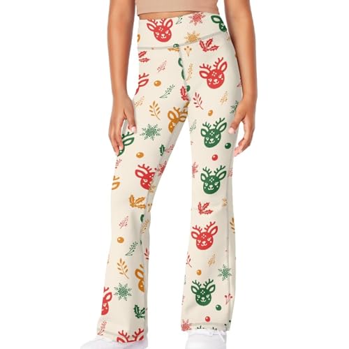 Image of Girls Flare Leggings Cute Bell Bottoms for Teen Girls Wide Leg Sweatpants for 5-14 T