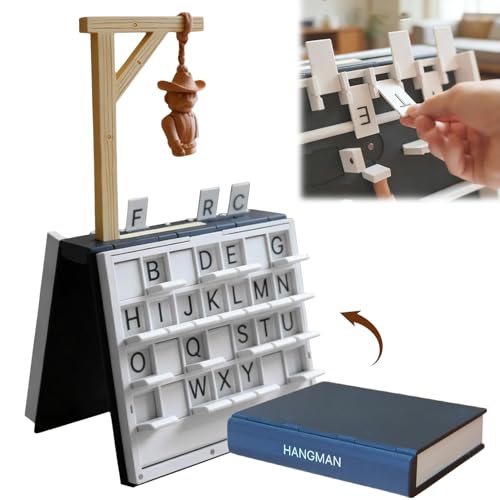 Ahorcado Juego de Mesa, Juego de Ahorcado, Libro de Juego Hangman, Juego de magnético Impreso en 3D, Juego de palabras portátil, Juego De Ahorcado Magnético Portátil, juegos de cumpleaños