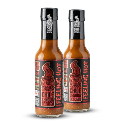 Image of Hot Sauce | Chile Lengua de Fuego (Pack of 2, Rosalila Fire) a€ inch Classic Red Sauce with Tomato, Thyme & Scotch Bonnet, Medium Heat Honduran Salsa