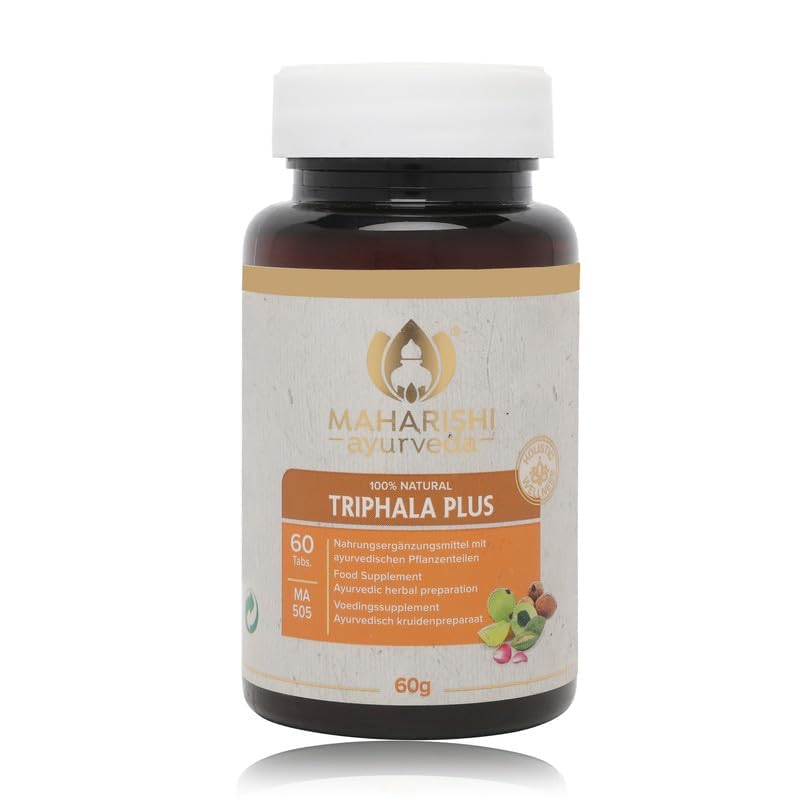 Maharishi Ayurveda Triphala Plus 985mg MA 505 Nahrungsergänzungsmittel mit ayurvedischen Pflanzenteilen, 60 Tabletten, 1er Pack