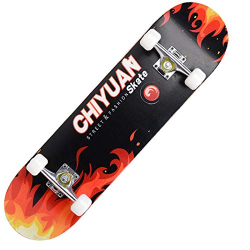 Longboard complet pour filles et garçons avec deck double kick 31" x 8"