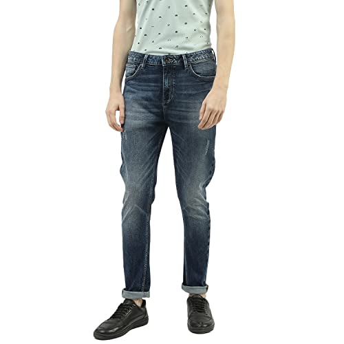 Image of UNITED COLORS OF BENETTON Men's Mid Rise Carrot Fit Jeans