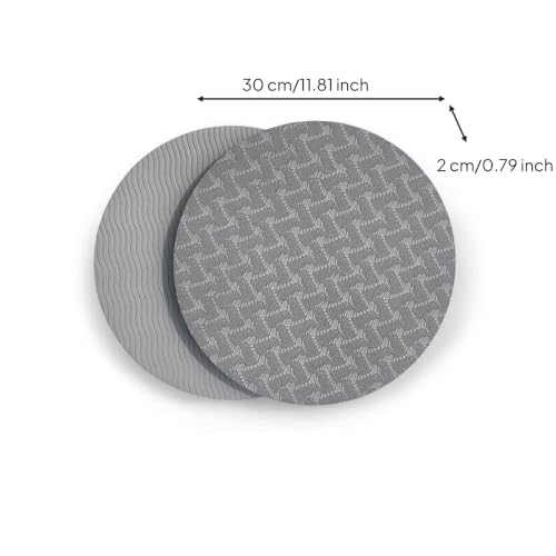 Vaveren Tapete de Apoyo para Fitness para Rodillas y Codos con Agarre Texturizado de Material TPE, 2 cm de Grosor, 30 cm x 2 cm, Plata miniatura 5