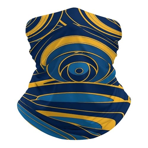 Mascarilla con patrón azul y amarillo para clima frío, cuellos para cuello, pañuelo cortaviento para hombres y mujeres, balaclava elástica para motocicleta, ciclismo, esquí y fiesta miniatura 2