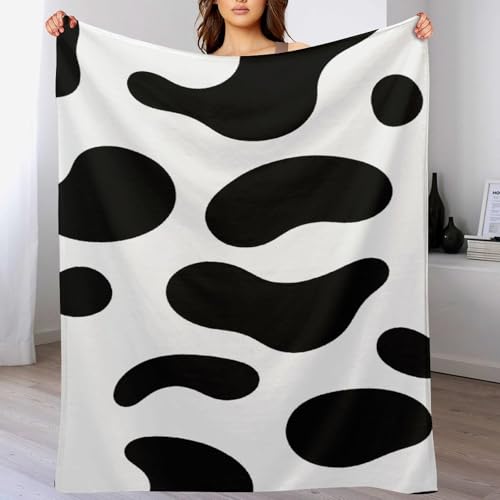 Couverture imprimée vache super douce et légère pour salon