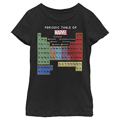 Fifth Sun Klassisches Learn Heroes T-Shirt Camiseta, Negro, XS para Niñas