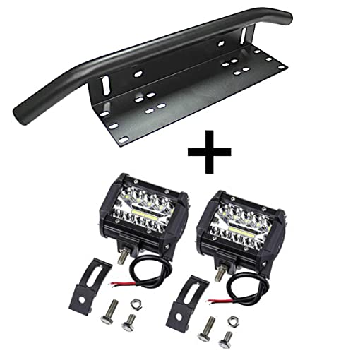 Amazon.co.jp: LED パイプバンパー ナンバープレート ワークライト付  