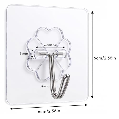 DALUCI Store DALUCI Self Adhesive Wall Hooks - 20 Pcs 20 Pieces - Image 3