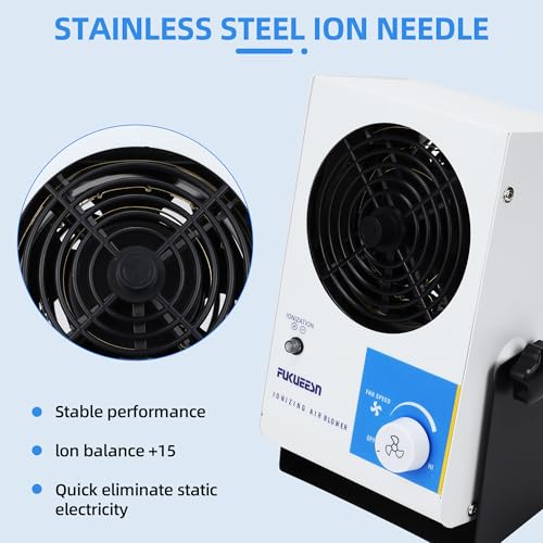 Image of ESD Ionizing Air Blower Ionizer Fan Anti Static Ionizer Electrostatic Discharge Fan Desktop Static Eliminator Anti Static Fan 110V