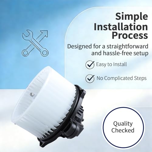 Image of HVAC Blower Motor with Fan - Compatible with Santa FE 2010-2020, Optima 2016-2020, Telluride 2020-2024, Genesis G70 G80 GV70 GV80 - AC Heater Fan Assembly - Part Number 700258 971131U000