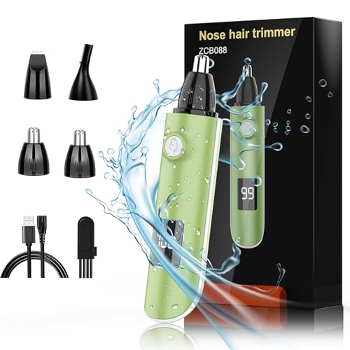 ETENTOUS Tondeuse Nez USB Rechargeable 3-en-1 Pour Oreilles et Sourcils - Étanchéité IPX7, Sûr...