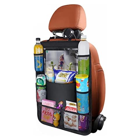 Organizador de Asiento de Coche URAQT con 8 Bolsillos y Soporte para Tableta Cover