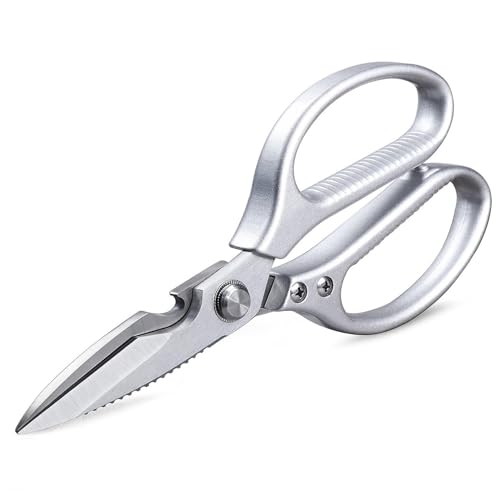 VOGARB Kitchen Scissors for Kitchen Use All Purpose Heavy Duty 8.46'' Large Kitchen Shears for Cutting Food,Garden Barbecue,Herb,Sharp Blade Made of Premium Stainless Steel, Aluminum Alloy Handle