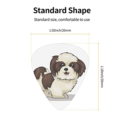 Pack de 12 médiators Shih Tzu Dog pour guitare électrique Guitare acoustique Diverses guitares - Les Beatles, Paul McCartney, John Lennon, RIngo Starr, George Harrison Pack de 12 médiators Shih Tzu Dog pour guitare électrique Guitare acoustique Diverses guitares – Image 4