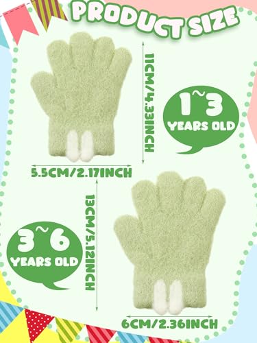 Image of SATINIOR 5 Pairs Kids Gloves Full Fingers Knitted Warm Gloves Winter Mittens for Little Boys and Girls Daily Supplies