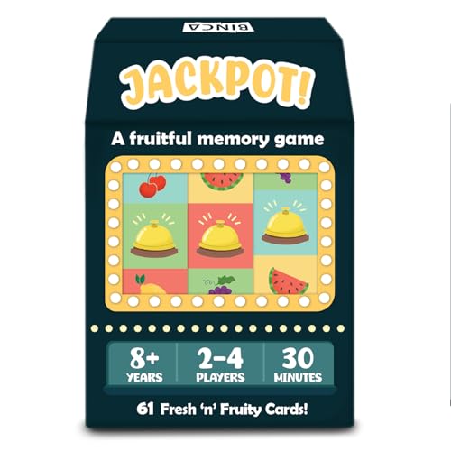 BINCA Memory Card Game - Jackpot, Fast-paced Cooperative Strategy Game,