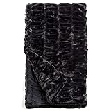 Donna Salyers' Fabulous-Furs Couture Collection Onyx Mink Faux Fur Throws (60x72 in) (Onyx Mink)