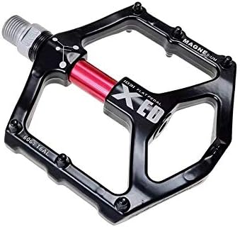 Sms Evetin Lightweight Magnesium Alloy Mountain Bike MTB Pedal Platform Cycling Flat BMX Pedals 1031 (Red)