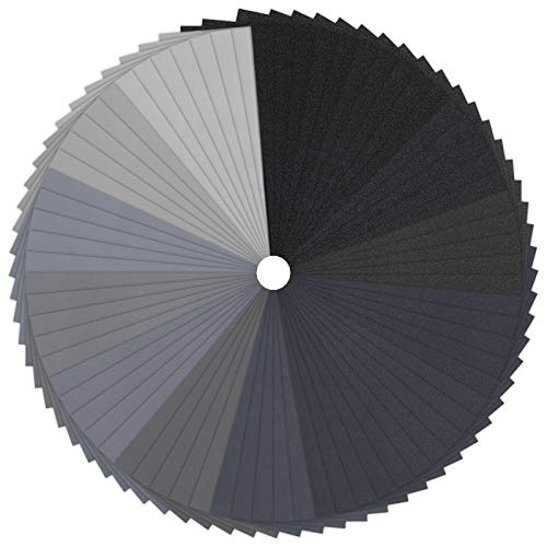 Wet Dry Sandpaper, 120 to 3000 Assorted Grit 9 x 3.6 Inches 71pcs Automotive Sandpaper Waterproof Sandpaper for Wood Furniture Finishing and Metal Sanding STUHAD