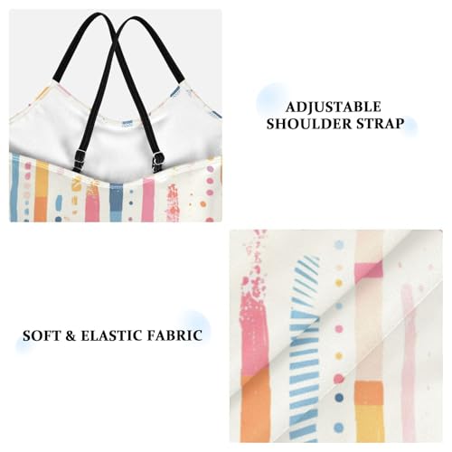 KLL Stripes Tiny Dots Minimalist Girls' 1 Piece Swimsuit Beach Swimwear Adjustable Shoulder Strap Cute3