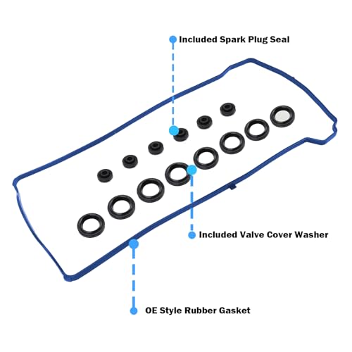 Image of VS50614R Valve Cover Gasket Set, Engine Valve Gaskets Kit, Automotive Replacement Valve Cover kit for Honda Accord CR-V Element 2.4L Civic 2.0L Acura CSX RSX 2.0L TSX 2.4L RDX 2.3L