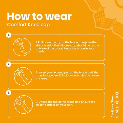 Image of Unisex 3D Knee Cap Red | Adjustable Support for Knee Pain Relief & Injury Prevention | Breathable, Comfortable & Durable|Ideal for Sports, Recovery & Daily Use - (Size - S)