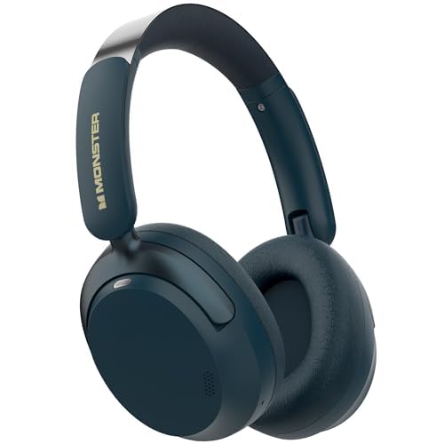 Monster Persona 3rd ANC Over Ear Bluetooth Headphones, Bluetooth 5.4, 70H Playtime, Noise Cancelling Headset with Microphone, Foldable Lightweight Comfort Fit, Blue - image 1