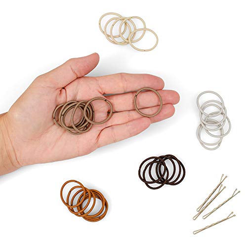 Heliums Small Hair Bands - Ash Blonde - 2mm Hair Ties, 48 Count, 2.5cm Mini Hair Bobbles for Thin Hair Small Ponytails, Braids and Kids - Image 4