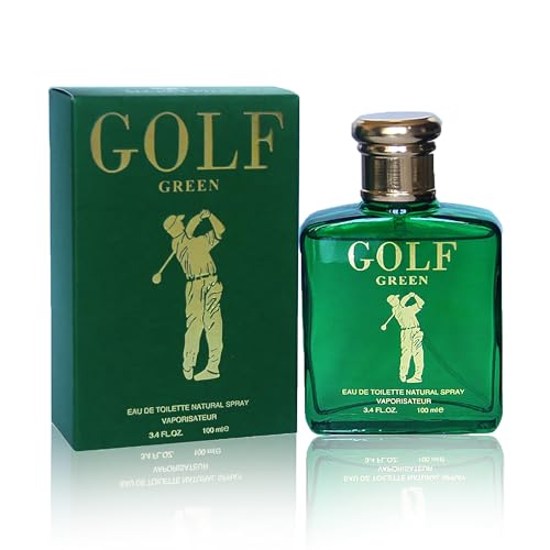 AFLUXE Golf Green Sensual Woody Fragrance for Men | Long Lasting Cologne Aromatic Scent, Eau de Parfum Natural Spray - Great Holiday Gift, 3.4 Fl Oz/100 Ml