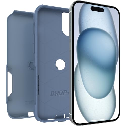 Image of OtterBox iPhone 15 Plus and iPhone 14 Plus Commuter Series Case - Crisp Denim (Blue), Slim & Tough, Pocket-Friendly, with Port Protection