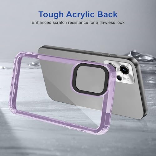Image of amazon basics Back Case Cover for Motorola Moto G13 (TPU + PC Translucent Purple)