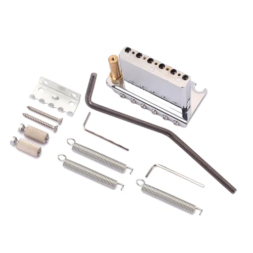 ERINGOGO 1 Set 5 Strings Saddle Bridge Replacement for Vintage Bass Guitar Bridge Alloy Head Easy Mounting