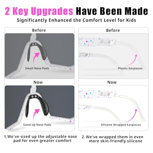 Image of X-TIGER Polarized Youth Baseball Sunglasses UV400 Kids Sunglasses Boys Girls 8-12 Youth for Softball Cycling Sports Glasses