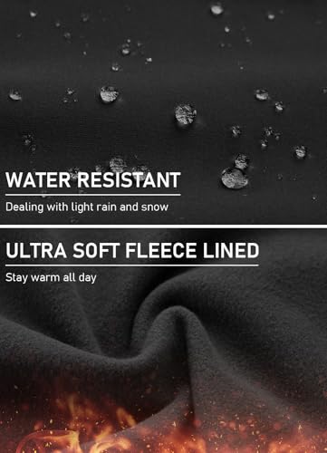 Women's 27” Fleece Lined Snow Leggings Thermal Lining Water Resistant Pants Warm Pocket Winter Tights3